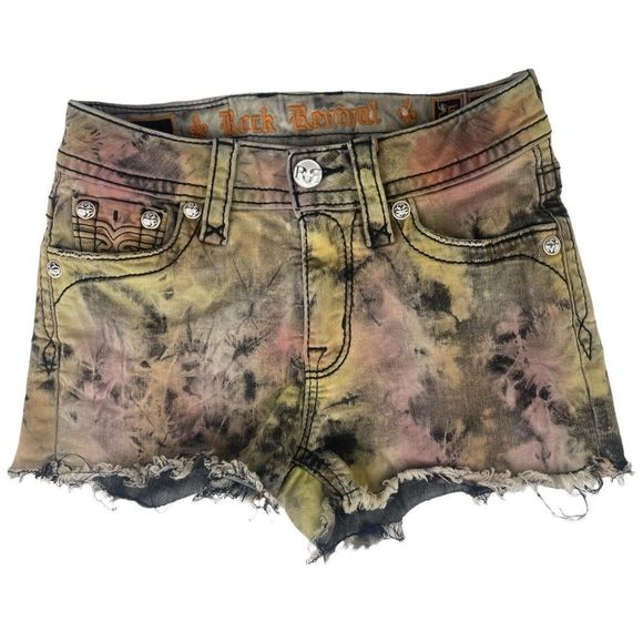 Rock Revival Alivia Short - Tie Dye Collector's Edition Sz 25 - Picture 2 of 14